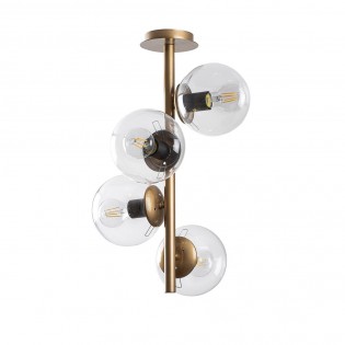Plafón de techo Sinza Negro (3 luces)