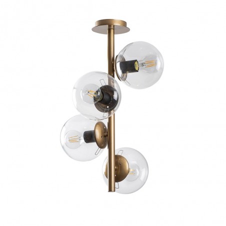 Plafón de techo Sinza Negro (3 luces)
