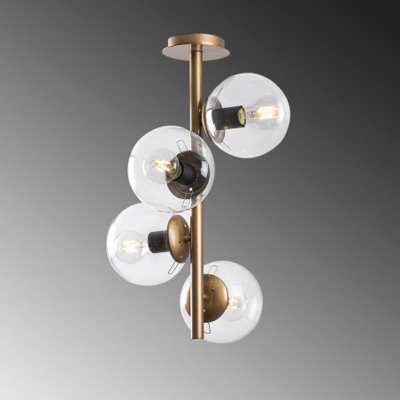 Plafón de techo Sinza Negro (3 luces)