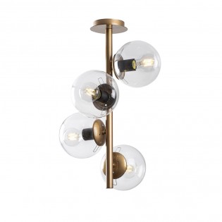 Plafón de techo Sinza Negro (3 luces)