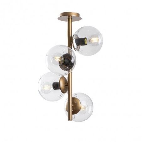 Plafón de techo Sinza Negro (3 luces)