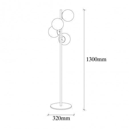 Floor Lamp Sinza II Opal (4 Lights)