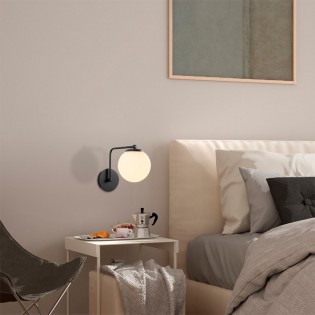 Aplique de pared Marga Negro