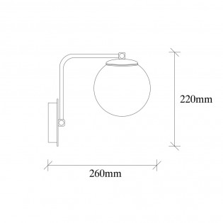 Aplique de pared Marga Negro