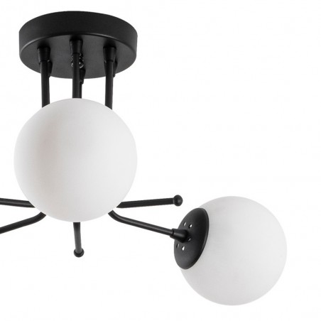 Plafón de techo Marga Negro (3 luces)