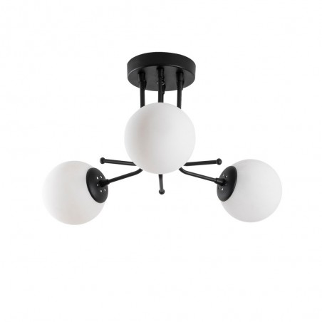 Plafón de techo Marga Negro (3 luces)