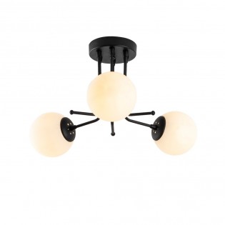 Plafón de techo Marga Negro (3 luces)