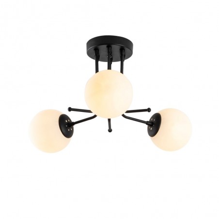 Plafón de techo Marga Negro (3 luces)