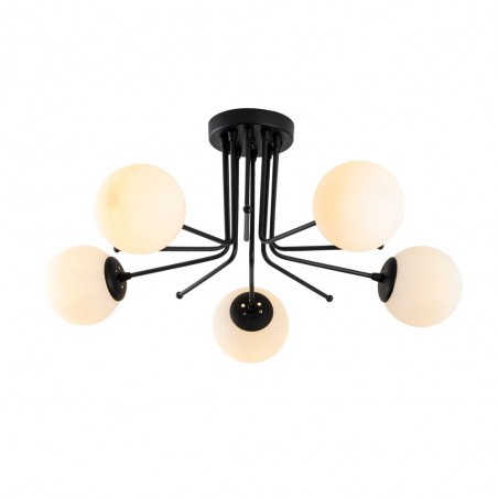 Plafón de techo Marga Negro (5 luces)