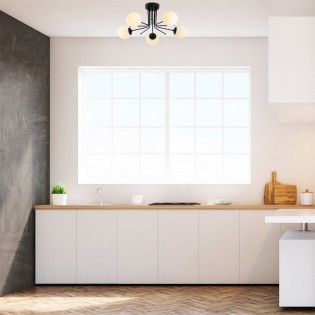 Plafón de techo Marga Negro (5 luces)