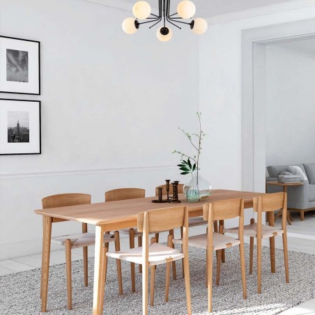 Plafón de techo Marga Negro (5 luces)