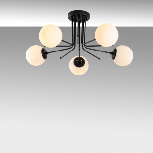 Plafón de techo Marga Negro (5 luces)