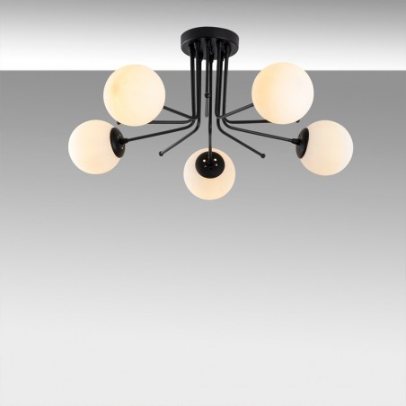 Plafón de techo Marga Negro (5 luces)