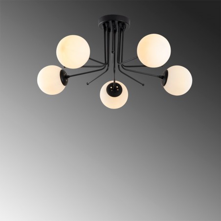 Plafón de techo Marga Negro (5 luces)