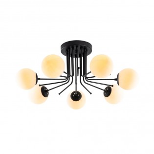 Plafón de techo Marga Negro (7 luces)