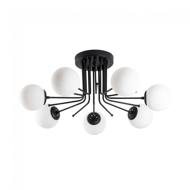 Plafón de techo Marga Negro (7 luces)