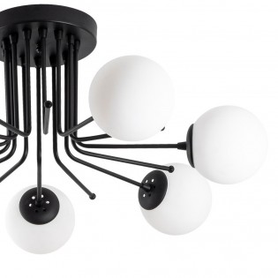 Plafón de techo Marga Negro (7 luces)
