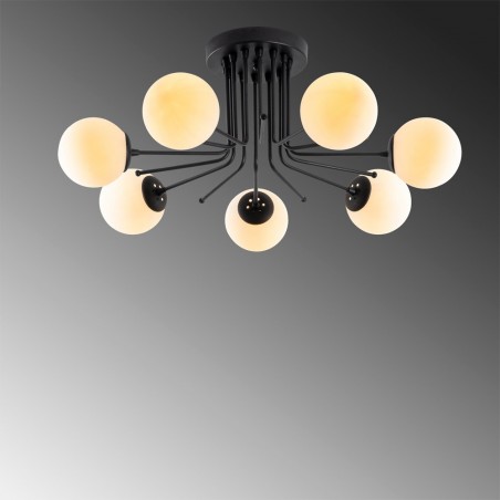 Plafón de techo Marga Negro (7 luces)