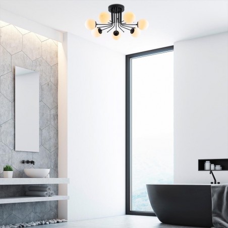Ceiling Flush Light Marga Black (7 lights)