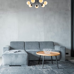 Plafón de techo Marga Negro (7 luces)
