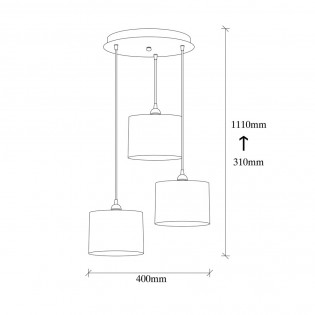 Cluster Pendant Lamp Harvey 20 White (3 lights)