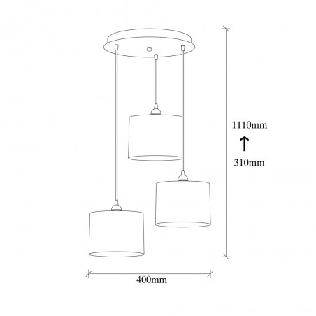 Cluster Pendant Lamp Harvey 20 White (3 lights)