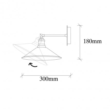 Aplique de pared Harvey 30 Negro