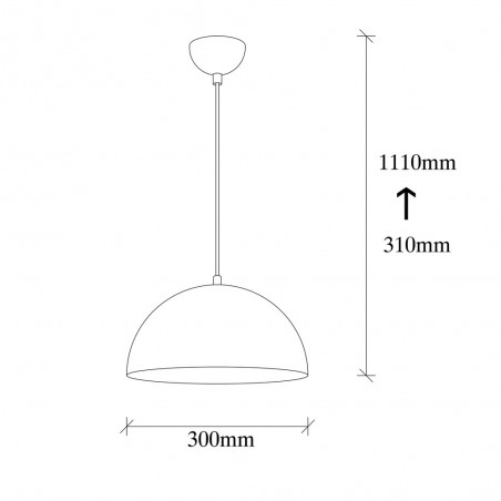 Ceiling Lamp Harvey 30 Silver