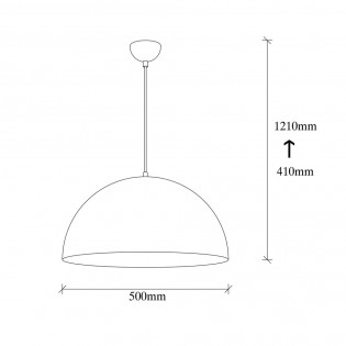 Lámpara de techo Harvey 50 Negro