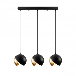 Pendant Bar Light Harvey 20 Black/Gold (3 lights)