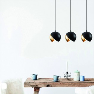 Pendant Bar Light Harvey 20 Black/Gold (3 lights)