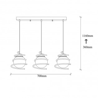 Ceiling Track Light Galene (3 lights)