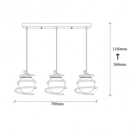Ceiling Track Light Galene (3 lights)