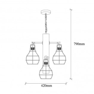Lámpara de techo Gentry (4 luces)