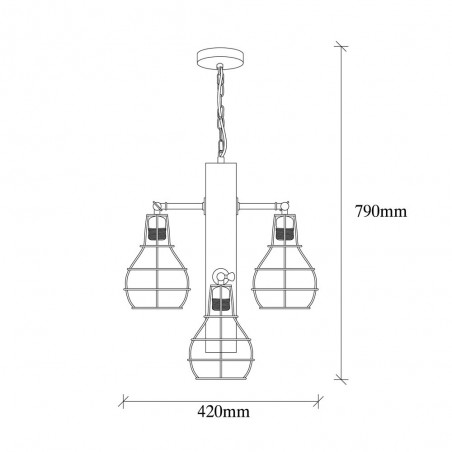 Lámpara de techo Gentry (4 luces)