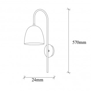 Aplique de pared Asney Blanco