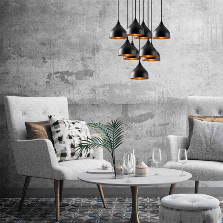 Ceiling Lamp Asney 18 Black (9 lights)