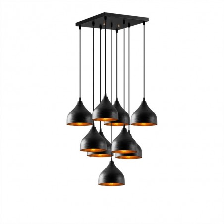 Lámpara de techo Asney 18 Negro (9 luces)