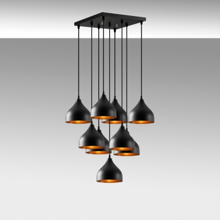 Lámpara de techo Asney 18 Negro (9 luces)
