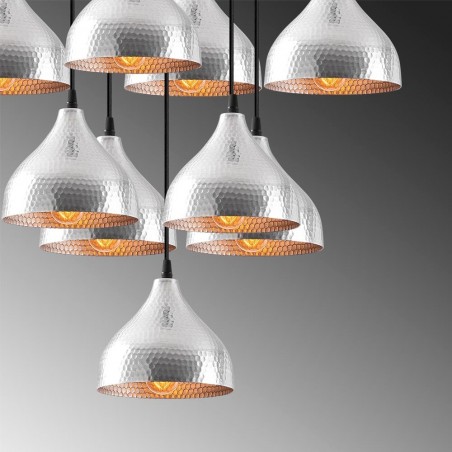 Lámpara de techo Asney 18 Plata (9 luces)