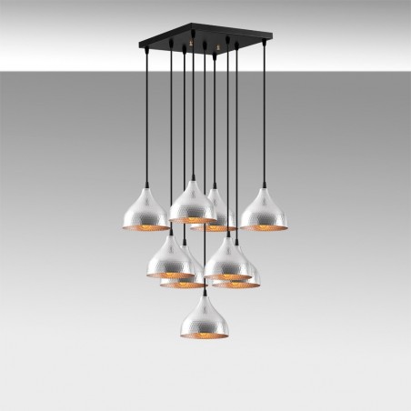 Lámpara de techo Asney 18 Plata (9 luces)