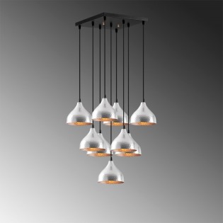 Lámpara de techo Asney 18 Plata (9 luces)