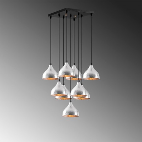 Lámpara de techo Asney 18 Plata (9 luces)