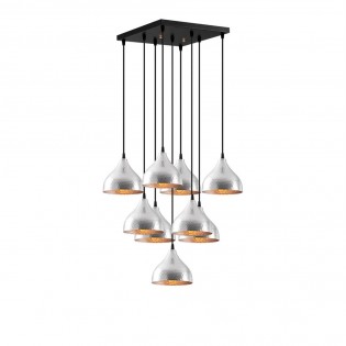 Lámpara de techo Asney 18 Plata (9 luces)