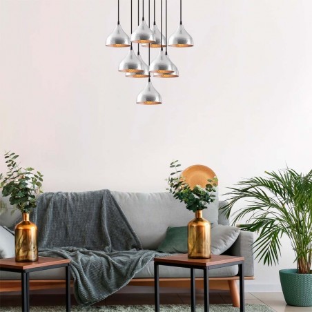 Ceiling Lamp Asney 18 Silver (9 lights)