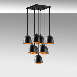 Ceiling Lamp Asney 16 Black (9 lights)
