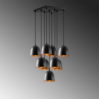 Lámpara de techo Asney 16 Negro (9 luces)