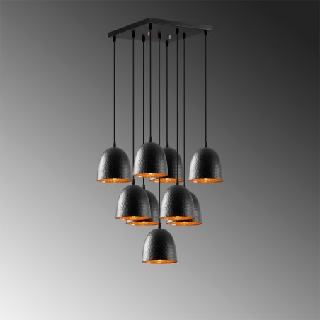 Lámpara de techo Asney 16 Negro (9 luces)