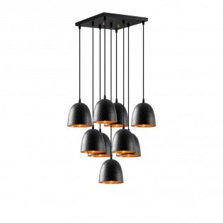 Lámpara de techo Asney 16 Negro (9 luces)