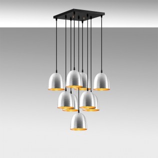 Lámpara de techo Asney 16 Plata (9 luces)